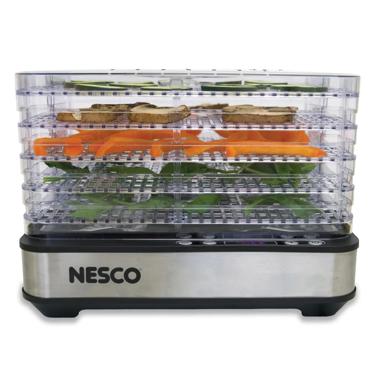  MAXI-MATIC FD-5TC 5-Tray Digital Dehydrator 500W 124h Timer 95-160°F — product photo
