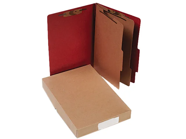 ACCO ACCO 16036 Pressboard Classification Folder Legal Six-Section Earth Red 10 Pack — product photo