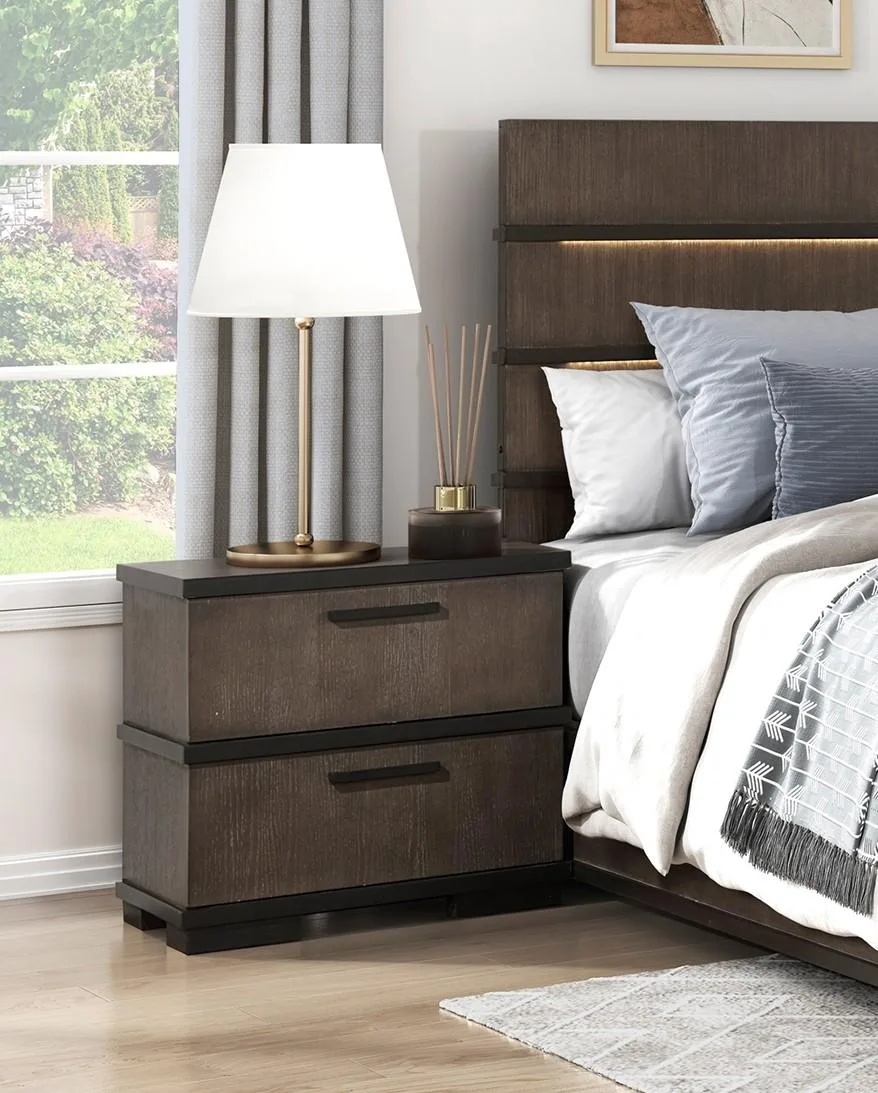 tuphen tuphen Acworth Two-Tone Nightstand 2-Drawer 28x17x27 — product photo