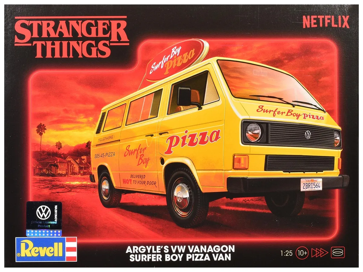 Revell Revell Stranger Things Surfer Boy Pizza Vanagon 1/25 Scale Model Kit 90 Parts — product photo