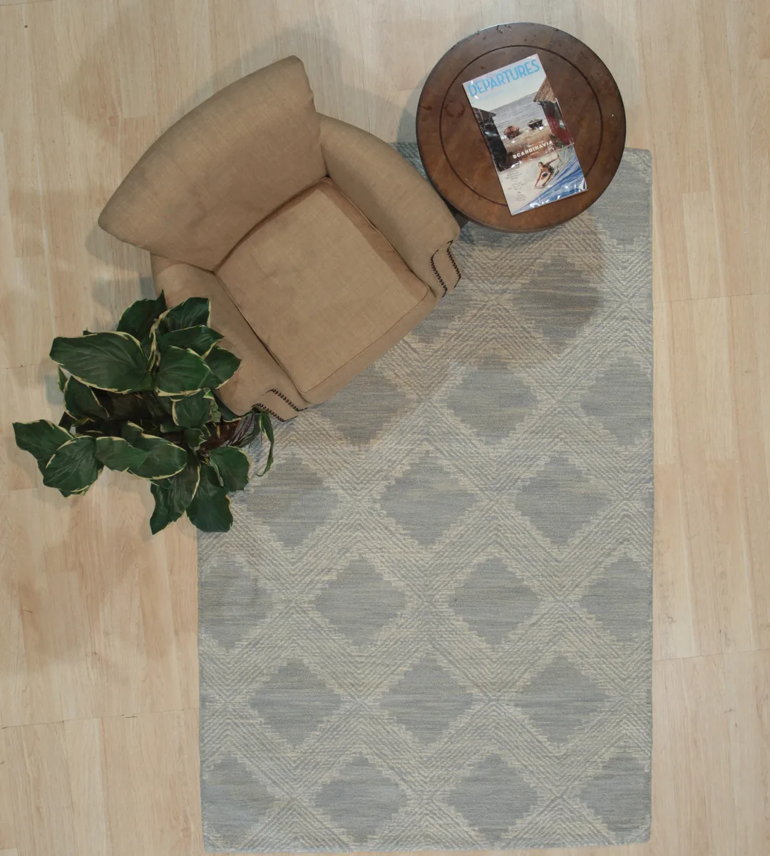 EORC EORC Hand-Tufted Wool Area Rug Light Blue 8' x 10 — product photo