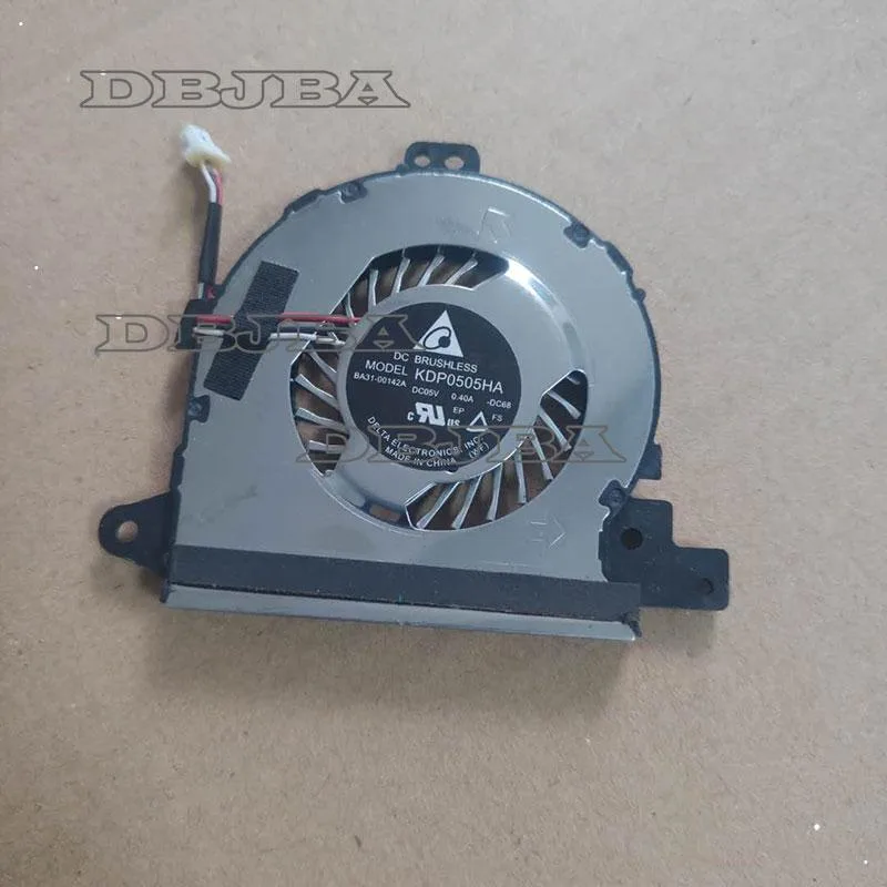 Small black laptop CPU cooling fan with wire connector