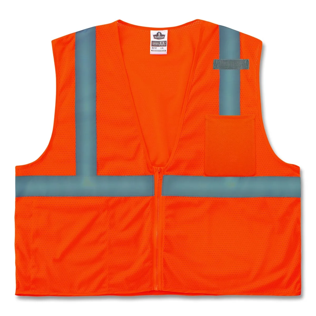 Ergodyne Ergodyne GloWear 8210Z Class 2 Economy Mesh Vest Polyester Orange Small/Medium traffic safety equipment — product photo