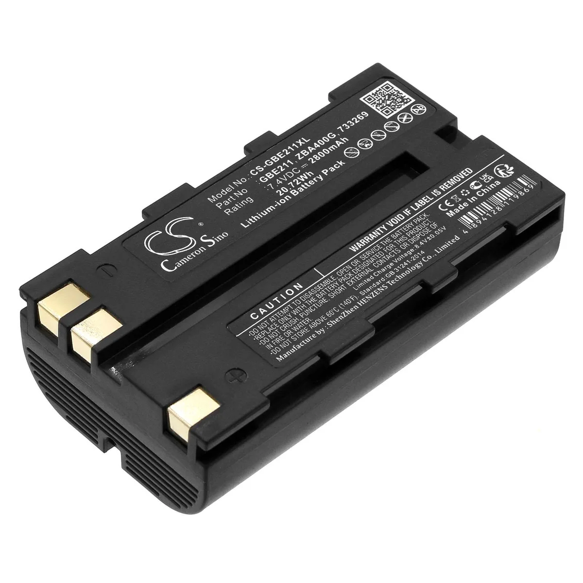 Centenex Electronics Centenex Electronics DS-CS-GBE211XL GPS battery 2.8 Ah 7.4 V 2800 mAh black — product photo