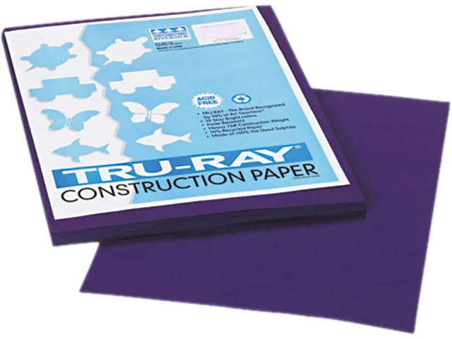Pacon Pacon 103019 Tru-Ray Construction Paper 76 lbs 9 x 12 Purple 50 Sheets — product photo