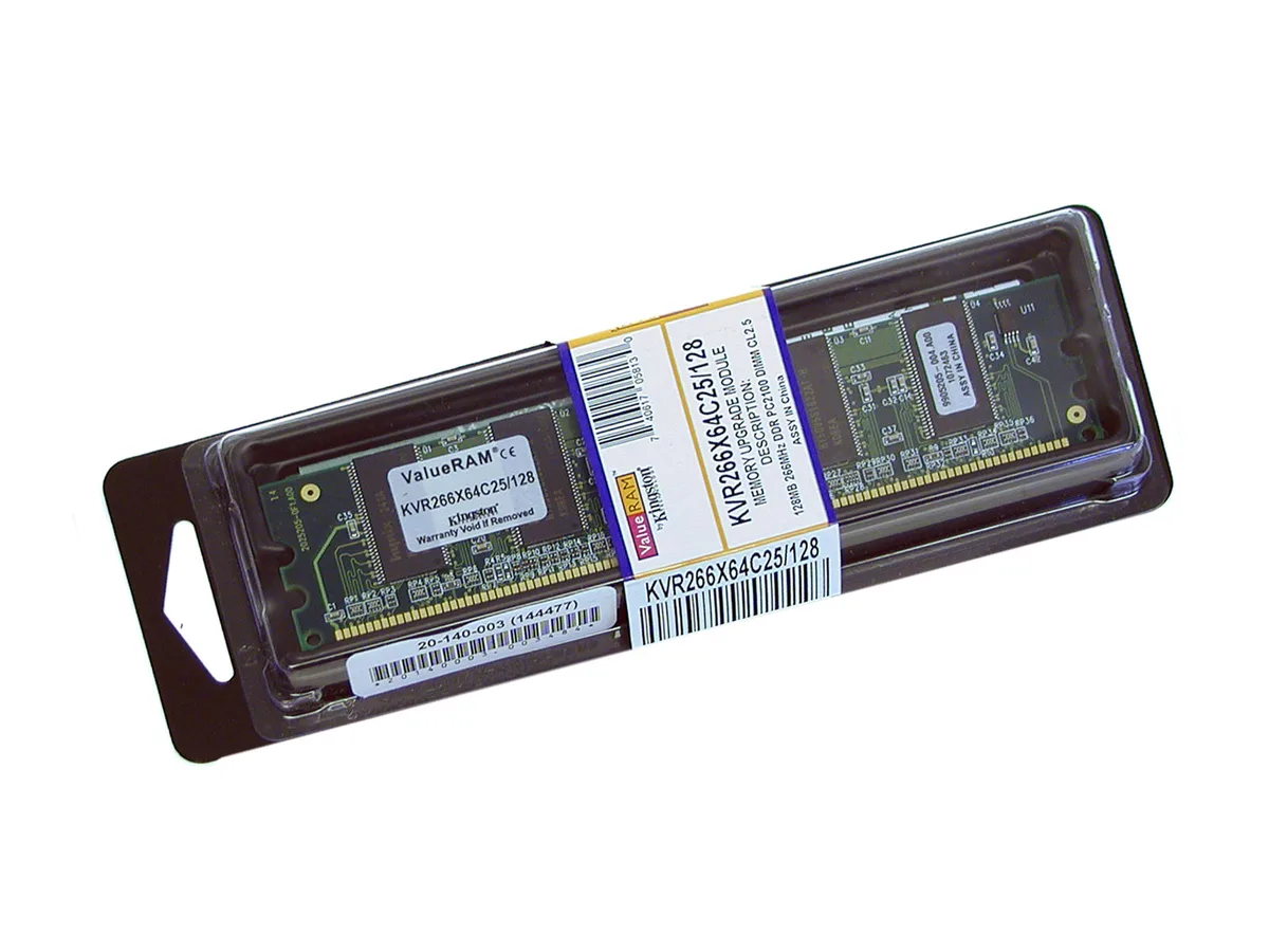 Kingston Technology Corp. Kingston Technology Corp. KVR266X64C25/128 128MB DDR 266 desktop RAM — product photo