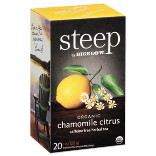 Bigelow Chamomile Citrus Herbal Tea box with 20 tea bags