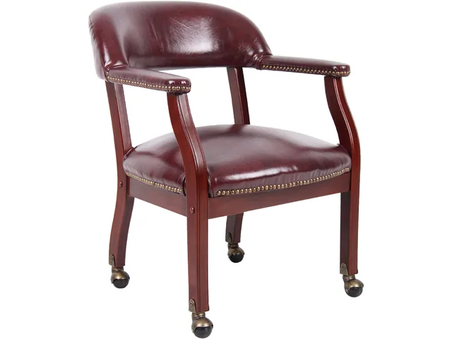 BOSS Office Products BOSS Office Products B9545-BY Burgundy Captains Chair office furniture — product photo