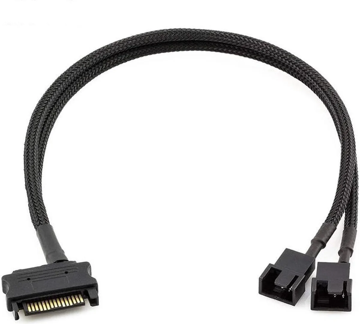 Vszerda Vszerda SATA to 2x 3/4-pin fan splitter cable 10 inch black — product photo
