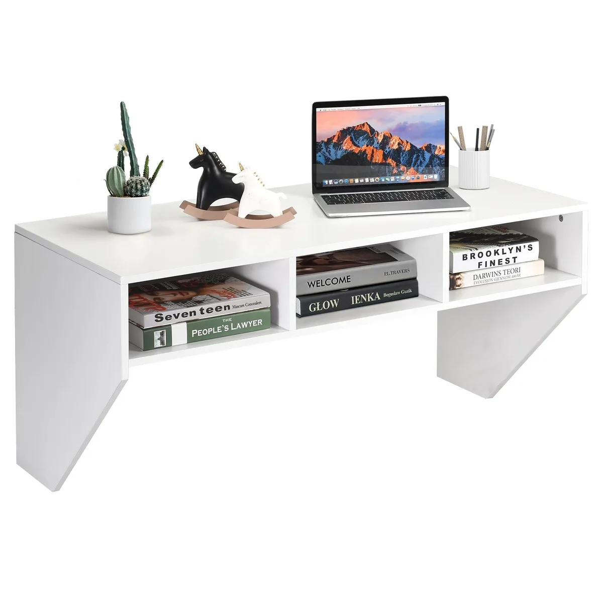 SlickBlue SlickBlue Wall-Mounted Floating Desk 42.5" White — product photo