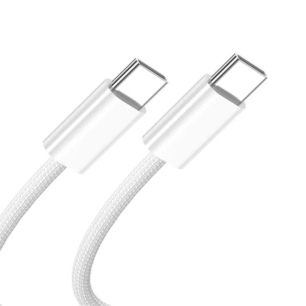 Fervit Fervit USB-C to USB-C 2.0 480Mbps 27W 65W White Braided 200cm — product photo