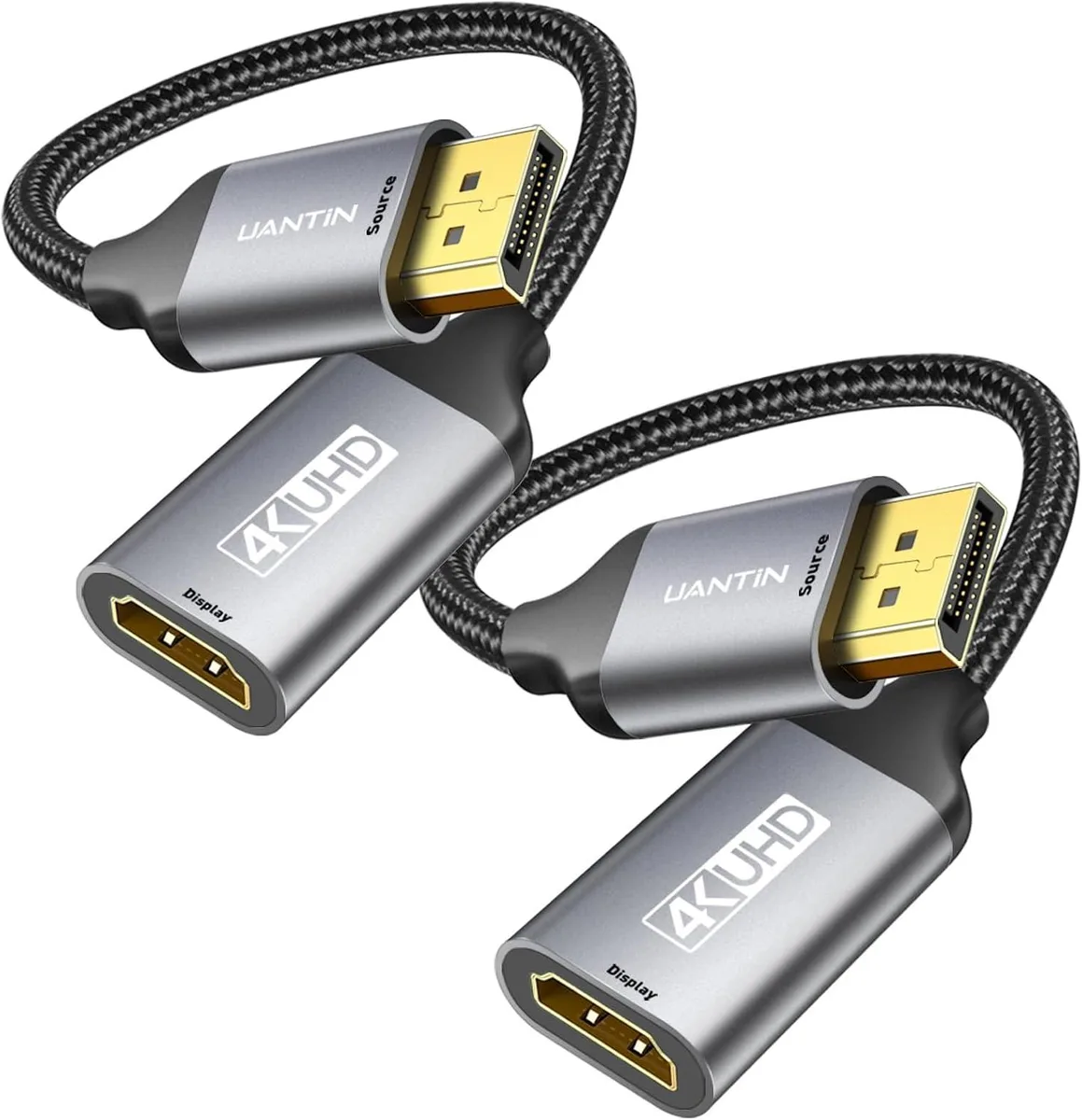 Boxwave Boxwave 2-Pack DisplayPort to HDMI 4K Adapter 3840x2160@30Hz Braided — product photo