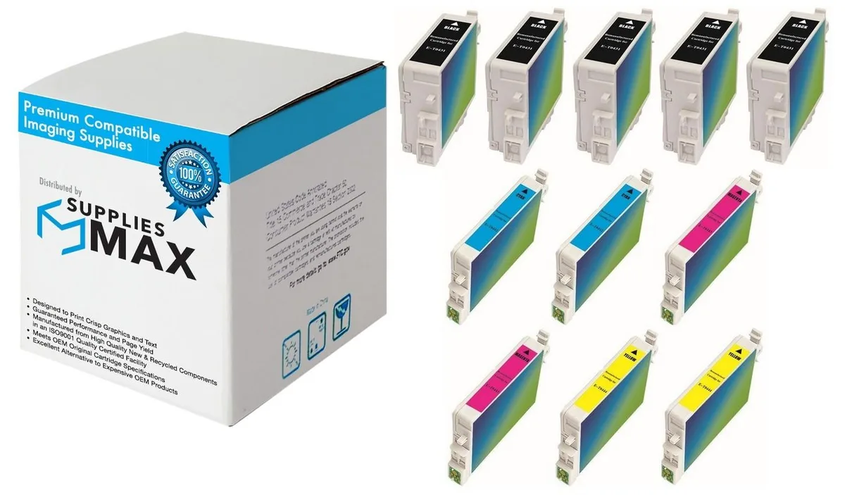 SuppliesMax SuppliesMax T043120-5B2CS High Yield Inkjet Combo Pack (5BK/2CMY) — product photo