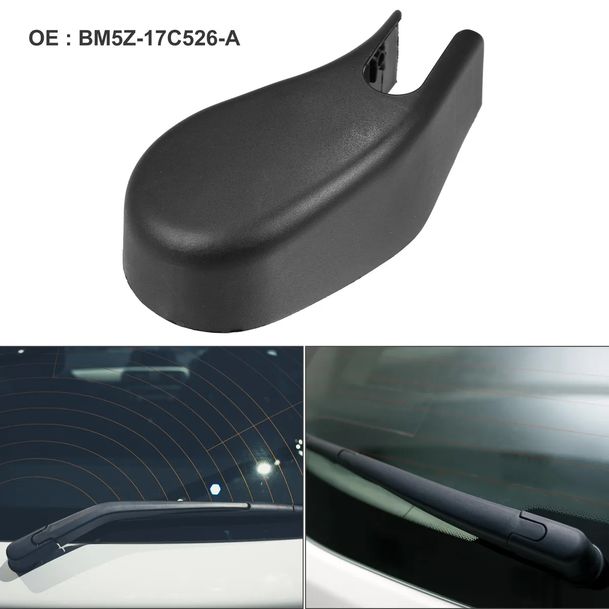 Unique-Bargains Unique-Bargains Rear Wiper Arm Nut Cover Cap for Ford Focus 2012-2018 Black — product photo