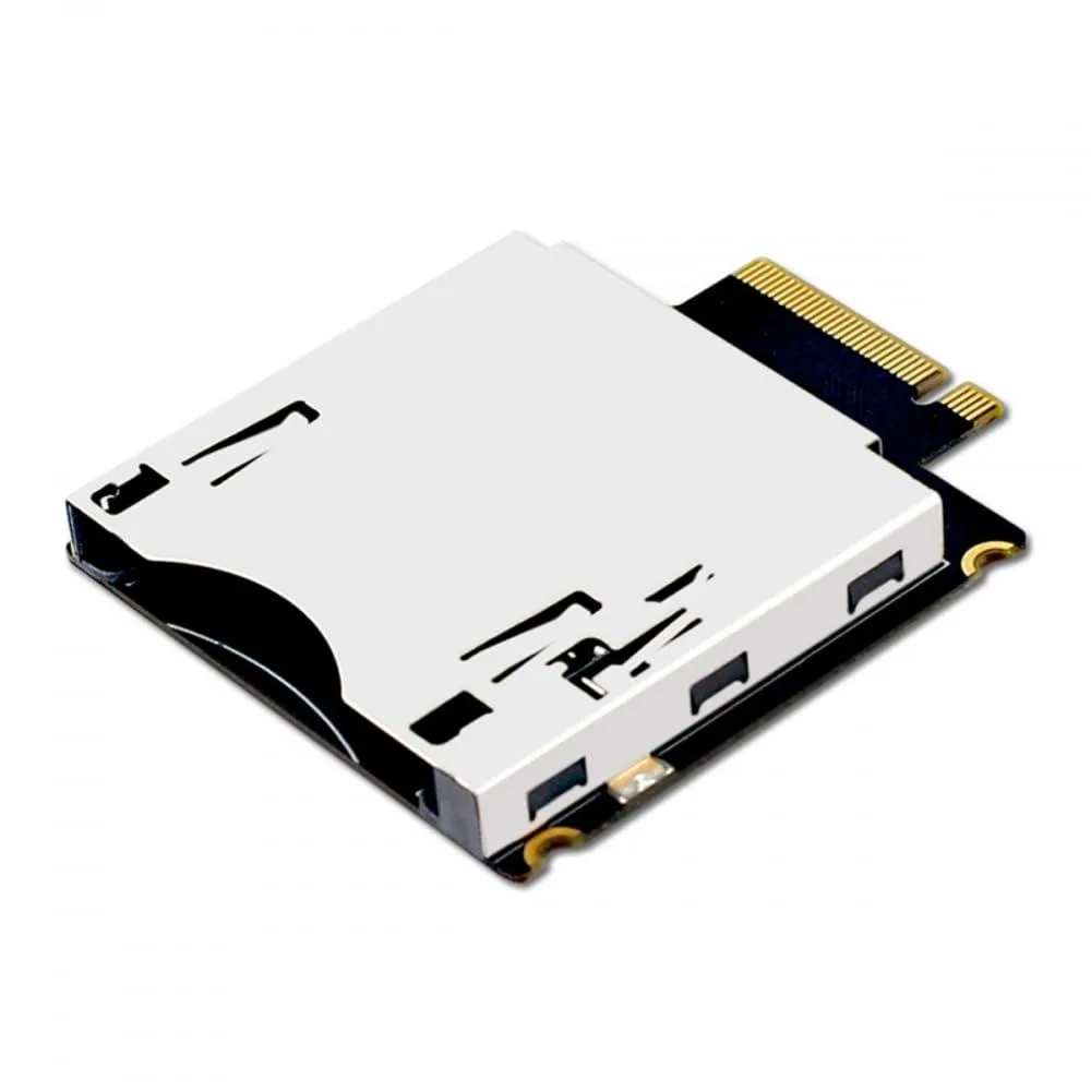 Green circuit board with gold connectors on both sides