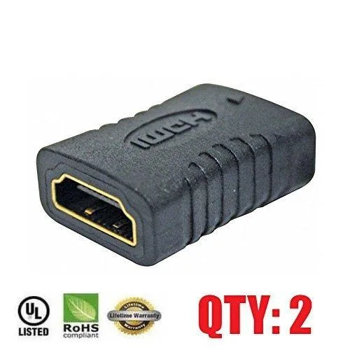 iMBAPrice iMBAPrice HDMI Inline Coupler Female to Female Gold Plated Black Pack of 2 — product photo