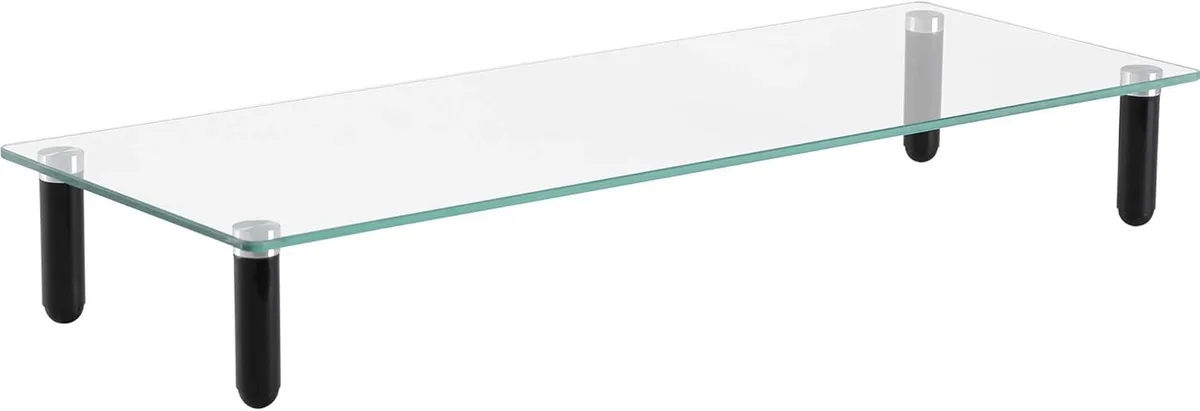 PISKEKAT PISKEKAT 4-Leg Single Shelf Glass Monitor Stand — product photo