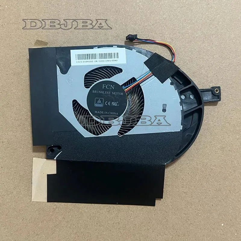 Small black plastic GPU cooling fan with wire connector