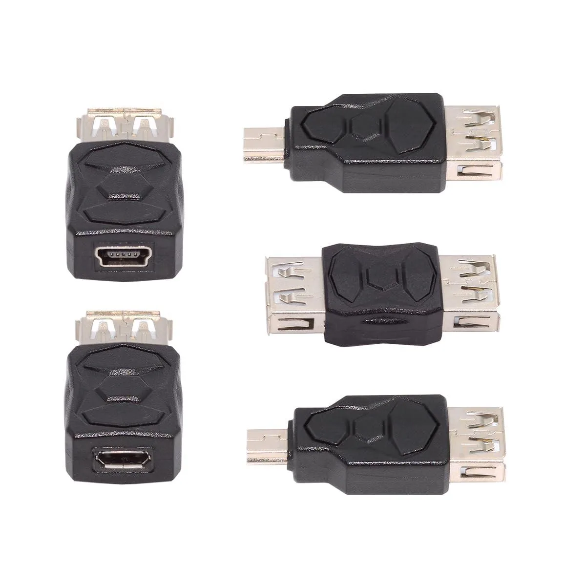 Fervit Fervit 3-Pack USB 2.0 Micro to Mini 5-Pin Adapters 480Mbps — product photo