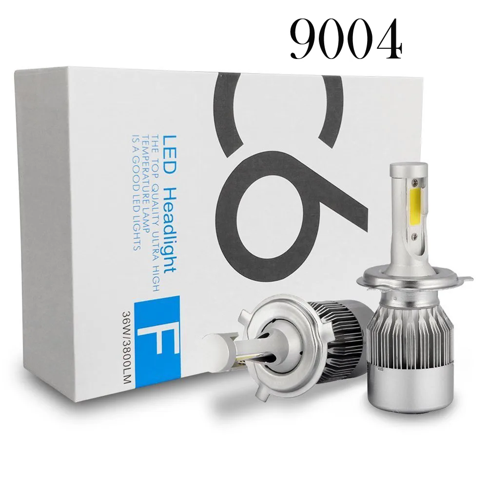 LUOM LUOM JC6-9004 9004 LED Headlight Kit 72W 7600LM 6000K IP68 Set of 2 — product photo