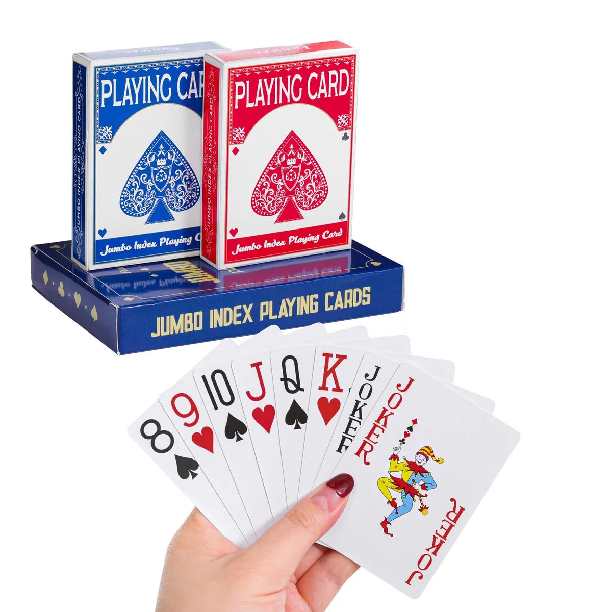 Playing Cards Large Print 2 Pack 52 Cards 2.5 x 3.5 inches — product photo