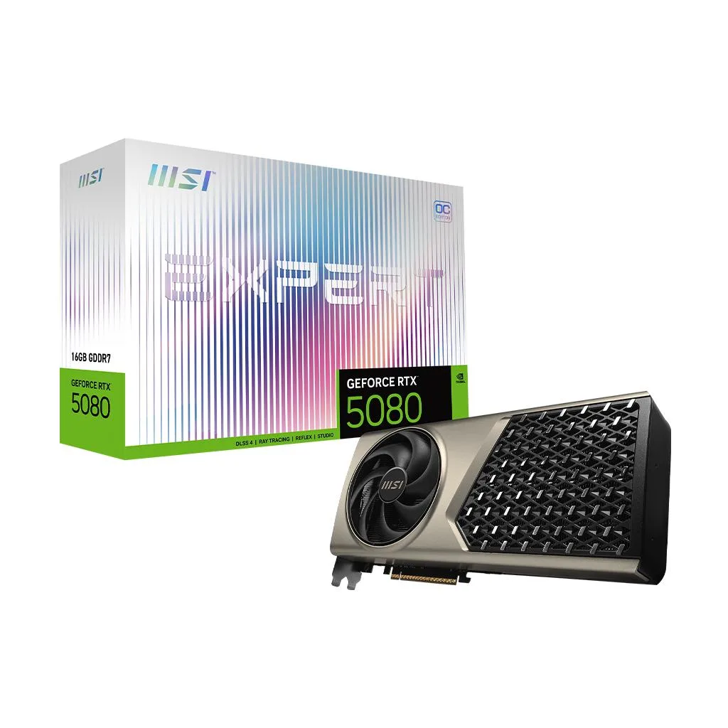 MSI MSI GeForce RTX 5080 16G EXPERT OC graphics card — product photo