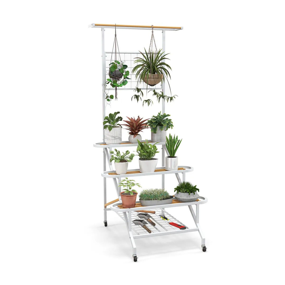 SlickBlue SlickBlue 4-Tier Hanging Trellis with Bar 31.5x33.5x68.5in — product photo