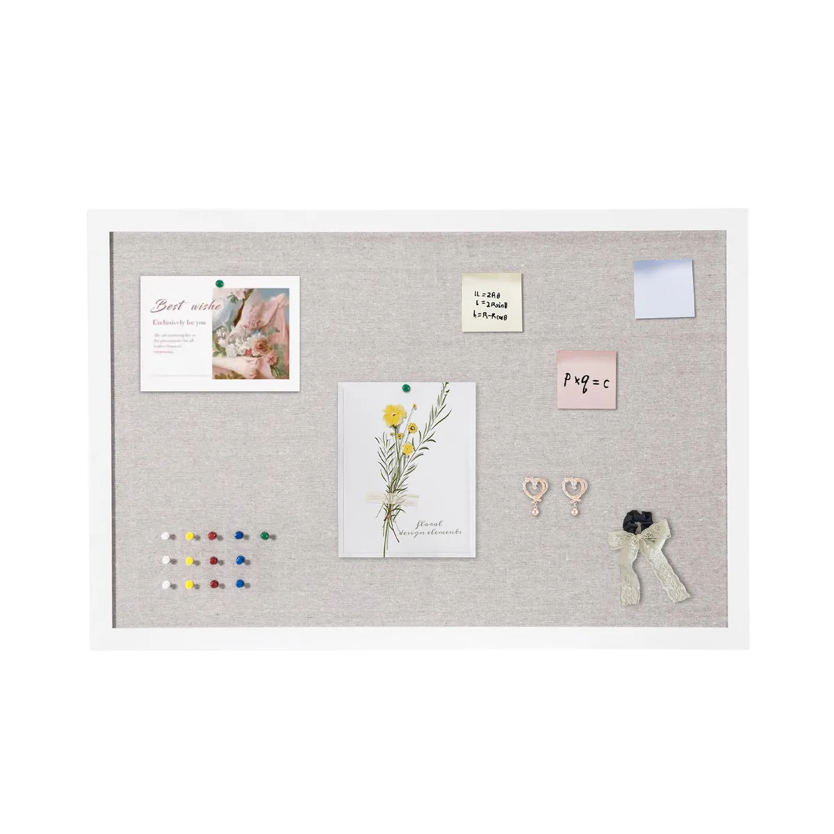 VEVOR VEVOR 30"x20" White Cork Board with Linen Surface — product photo