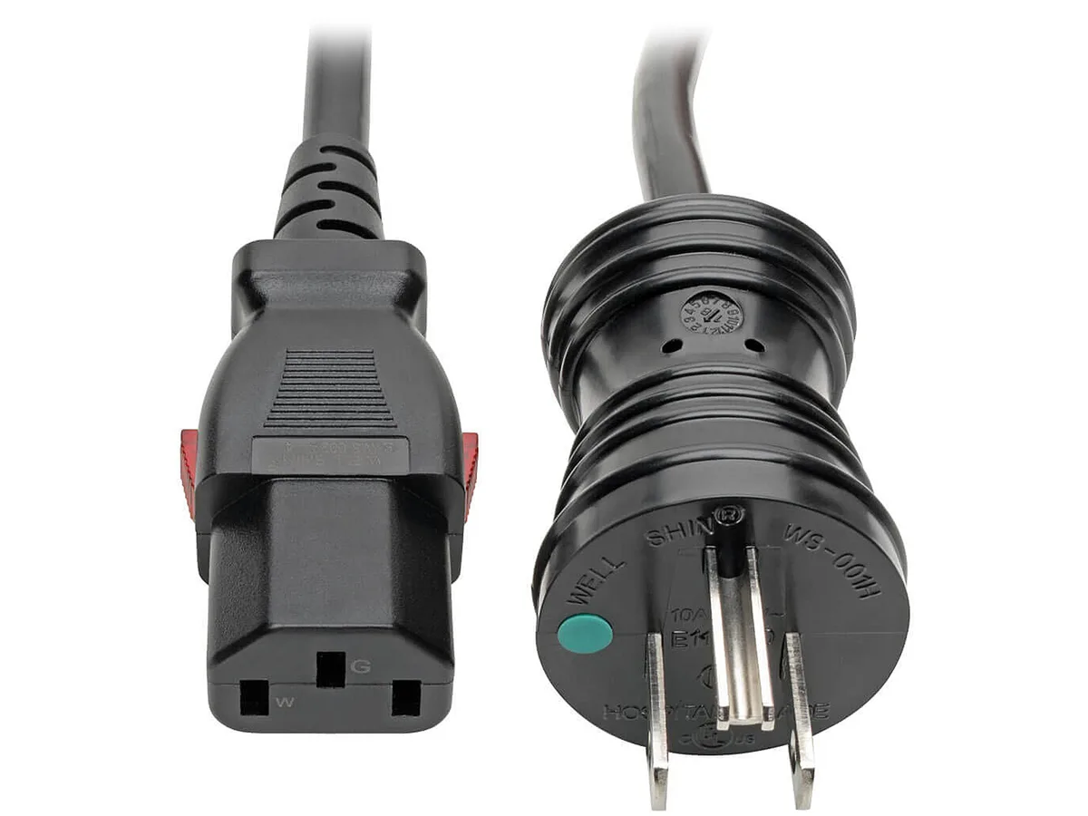 Tripp Lite Tripp Lite P006-L03-HG10 connector NEMA 5-15P to Locking C13 10A 125V 3ft — product photo