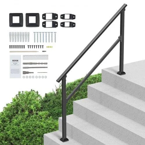 VEVOR VEVOR FG-45 Stair Handrail 54.3in 4-5 Steps Black — product photo