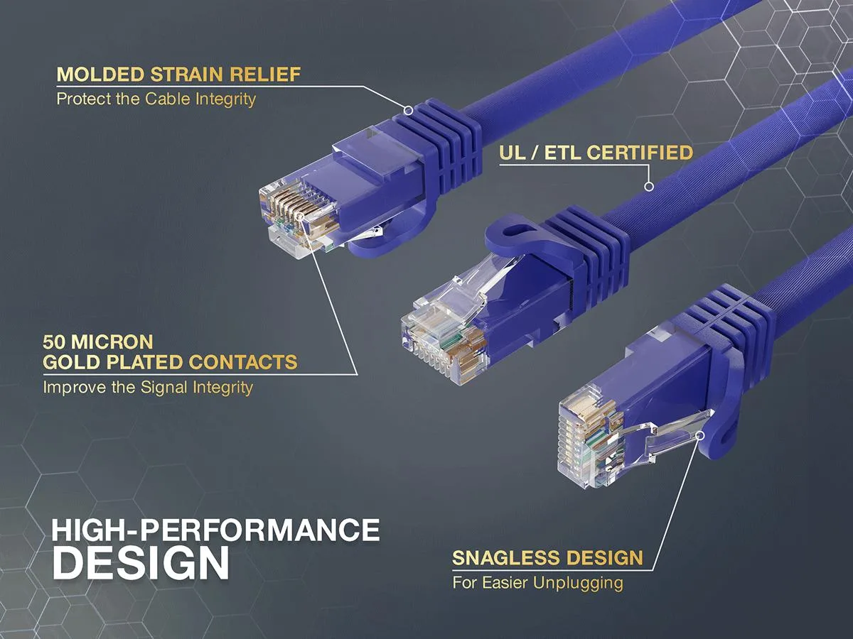 Cable Leader Cable Leader Cat6a 100ft Purple 24AWG UTP network ethernet cable — product photo