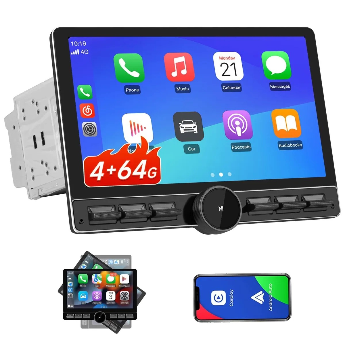 litillbuly litillbuly 10.6 Inch Android 13 Double Din Car Radio 64GB — product photo