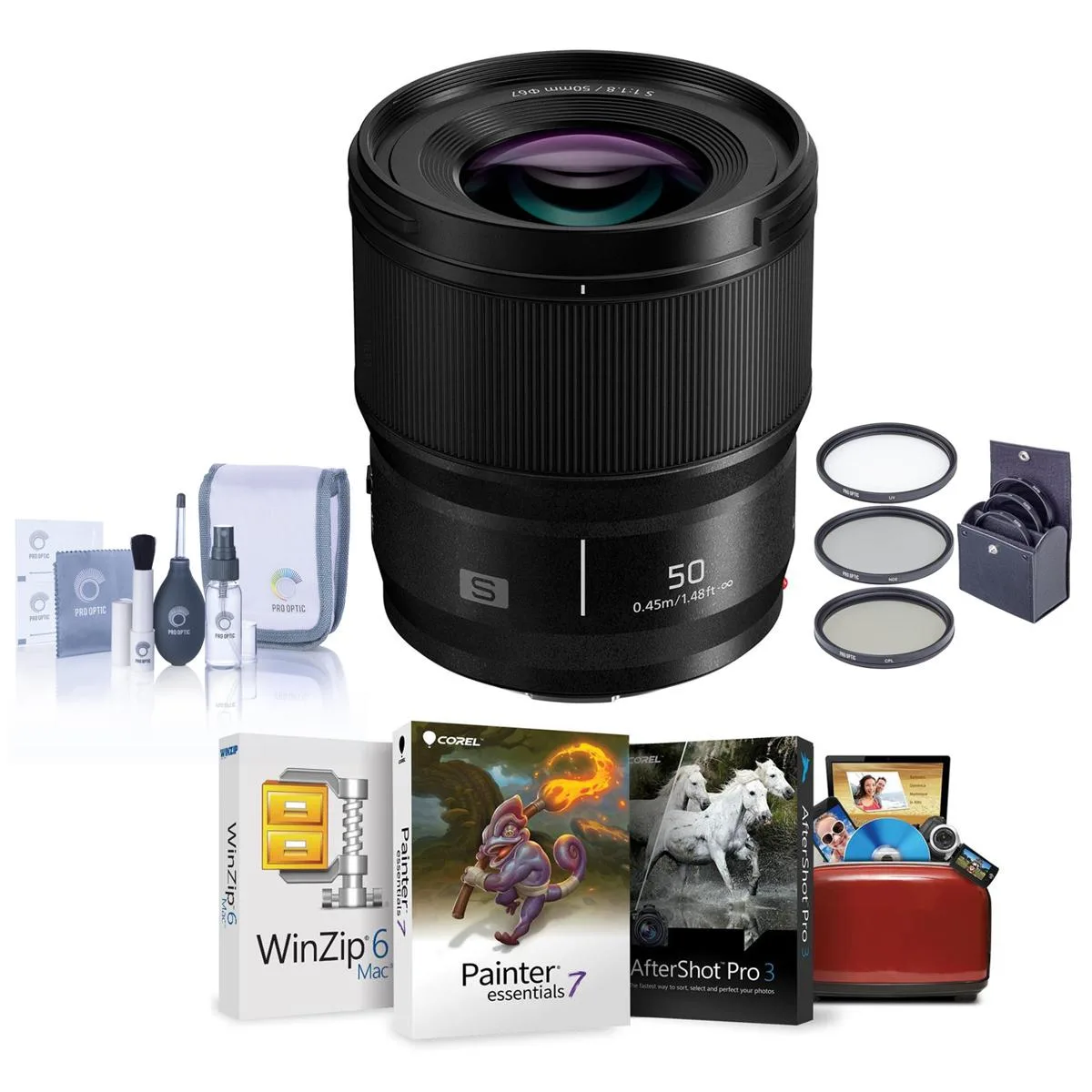 Panasonic Panasonic LUMIX S 50mm f/1.8 Lens for L Mount with 67mm Filter Kit — product photo
