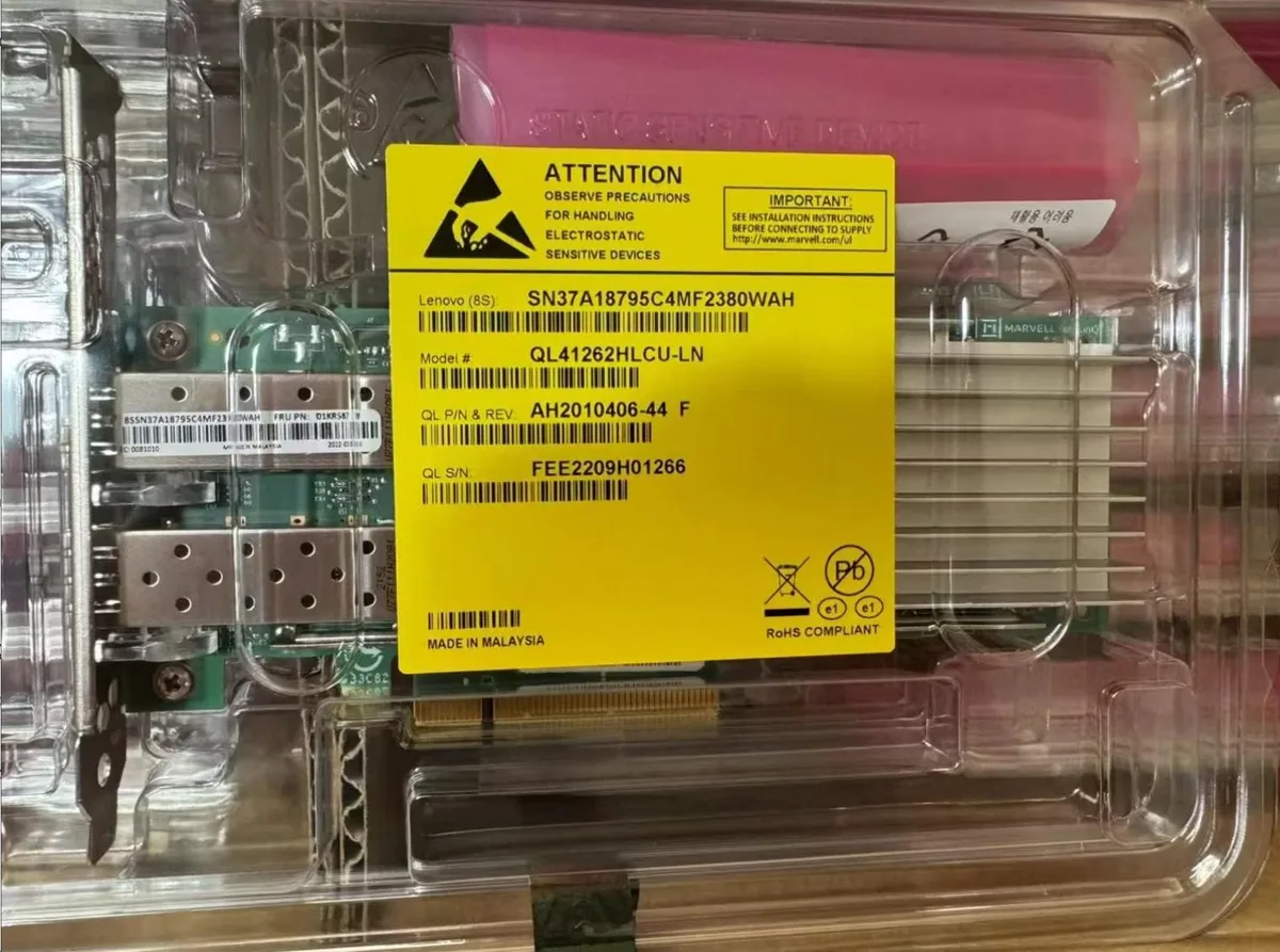 QLogic Corp. QLogic Corp. QL41262HLCU-LN 25GbE SFP28 PCIe network card — product photo