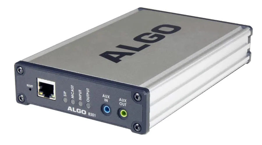 Algo Communication Products Ltd Algo Communication Products Ltd 8301 Wideband IP Voice Paging Adapter & Bell Scheduler Splitter — product photo