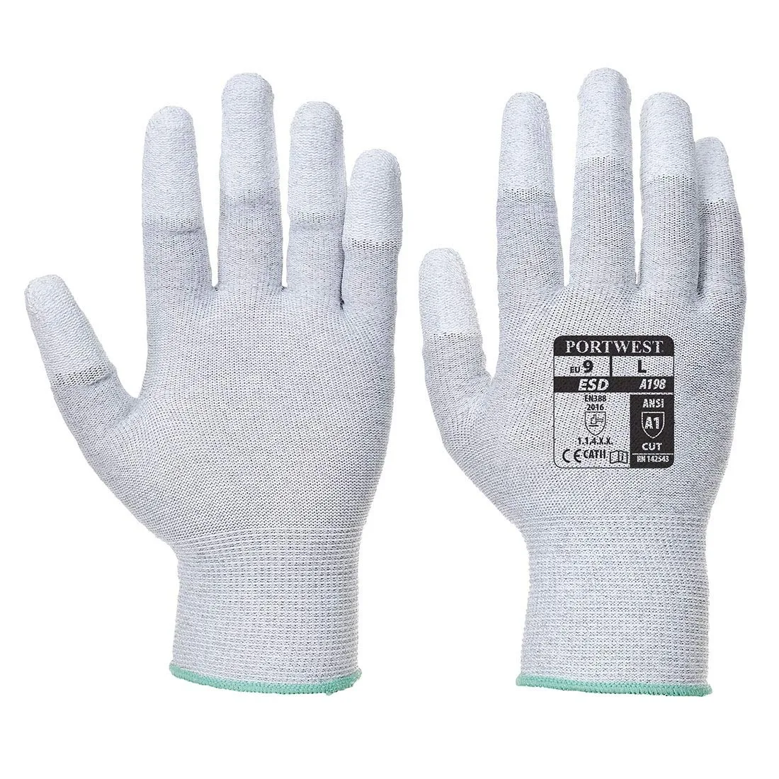  Portwest A198GRRM antistatic cut-resistant glove, medium — product photo