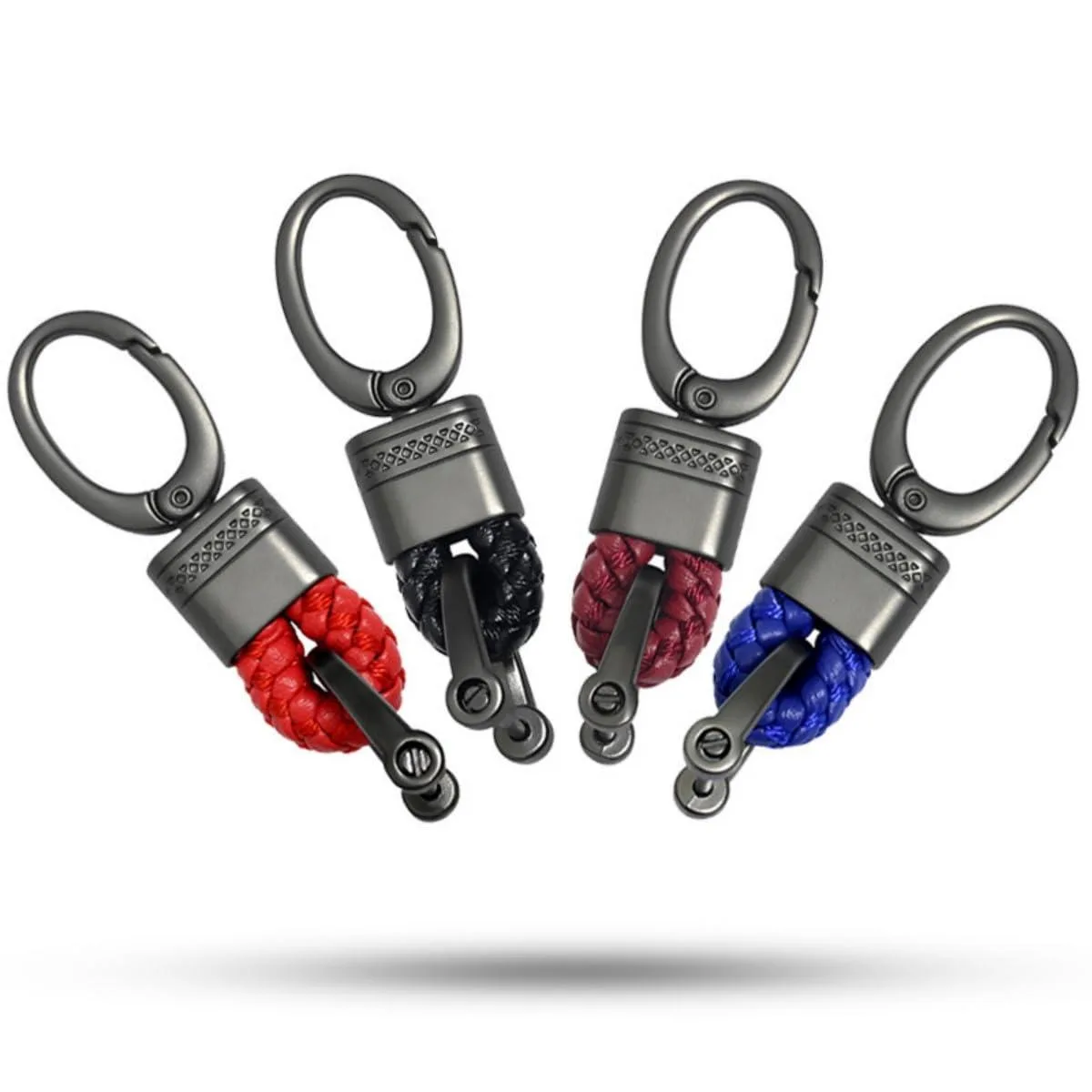 TaoTao TaoTao 360° Rotation Woven Rope Metal Buckle Keyholder 4-Pack — product photo