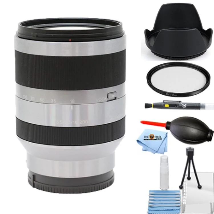 Sony Sony SEL18200 E-mount 18-200mm f/3.5-6.3 OSS Lens Silver Starter Bundle — product photo