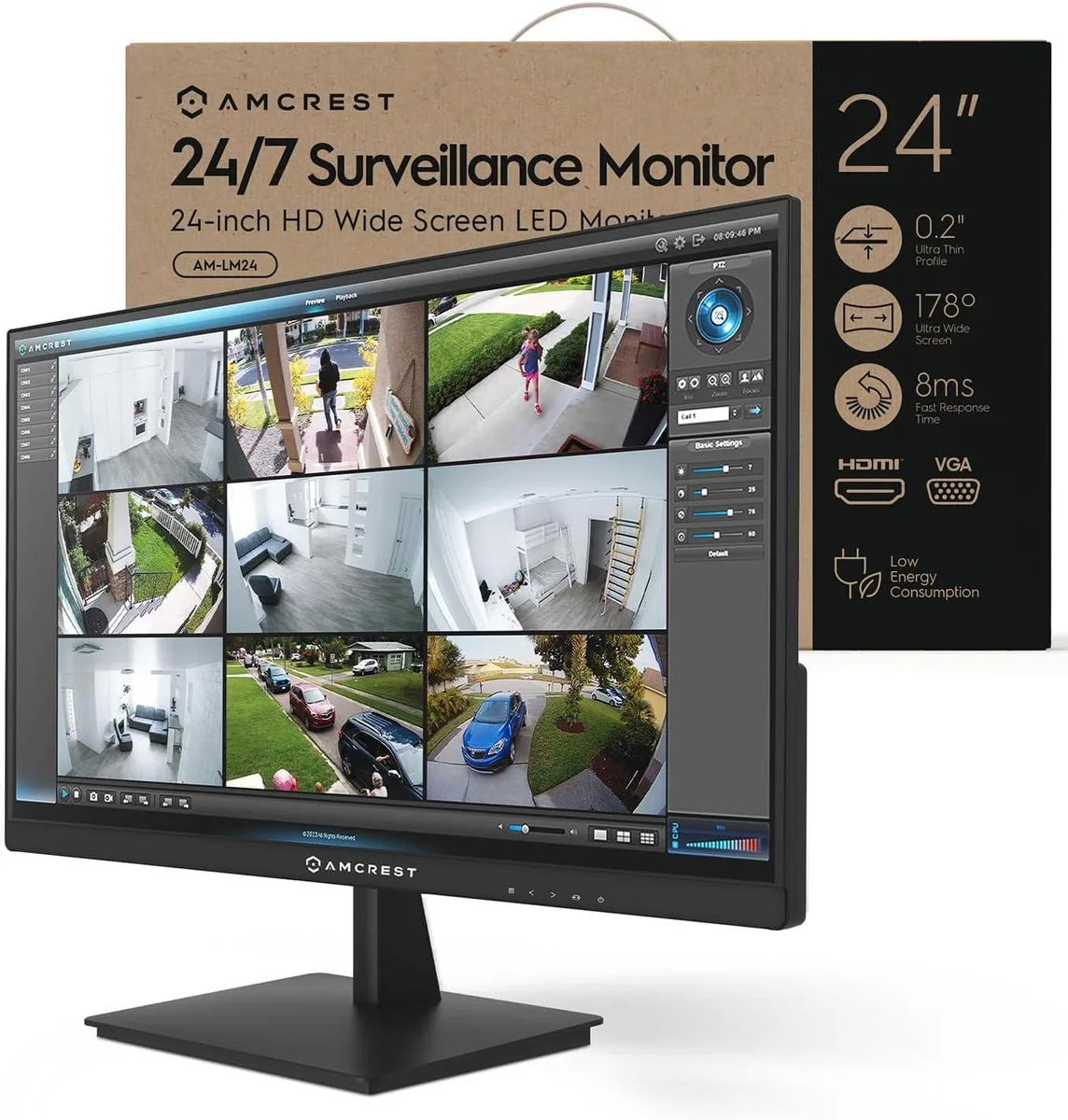 Amcrest Amcrest AM-LM24 23.8" 1080p 60Hz surveillance monitor — product photo