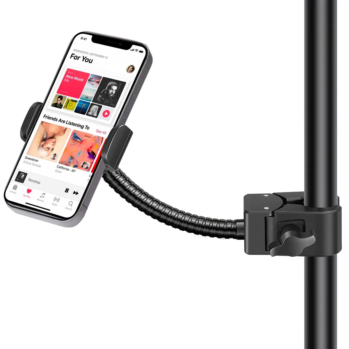  InnoGear MPH010 Mic Stand Phone Holder Black — product photo