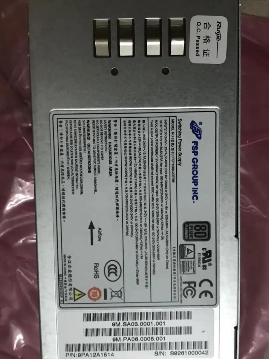 KHACHIMO KHACHIMO FSP1200-20ERM N5280 8480 M4 Server Switch Power Supply — product photo
