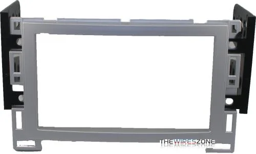 Silver double-DIN dash kit for GM vehicles