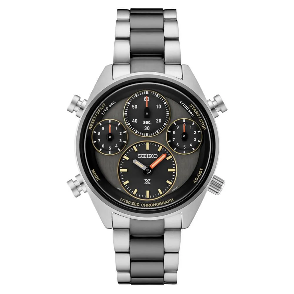 Seiko Seiko SFJ005 Prospex Speedtimer Solar Chronograph Watch 1/100 Second Stainless Steel Brown Dial — product photo
