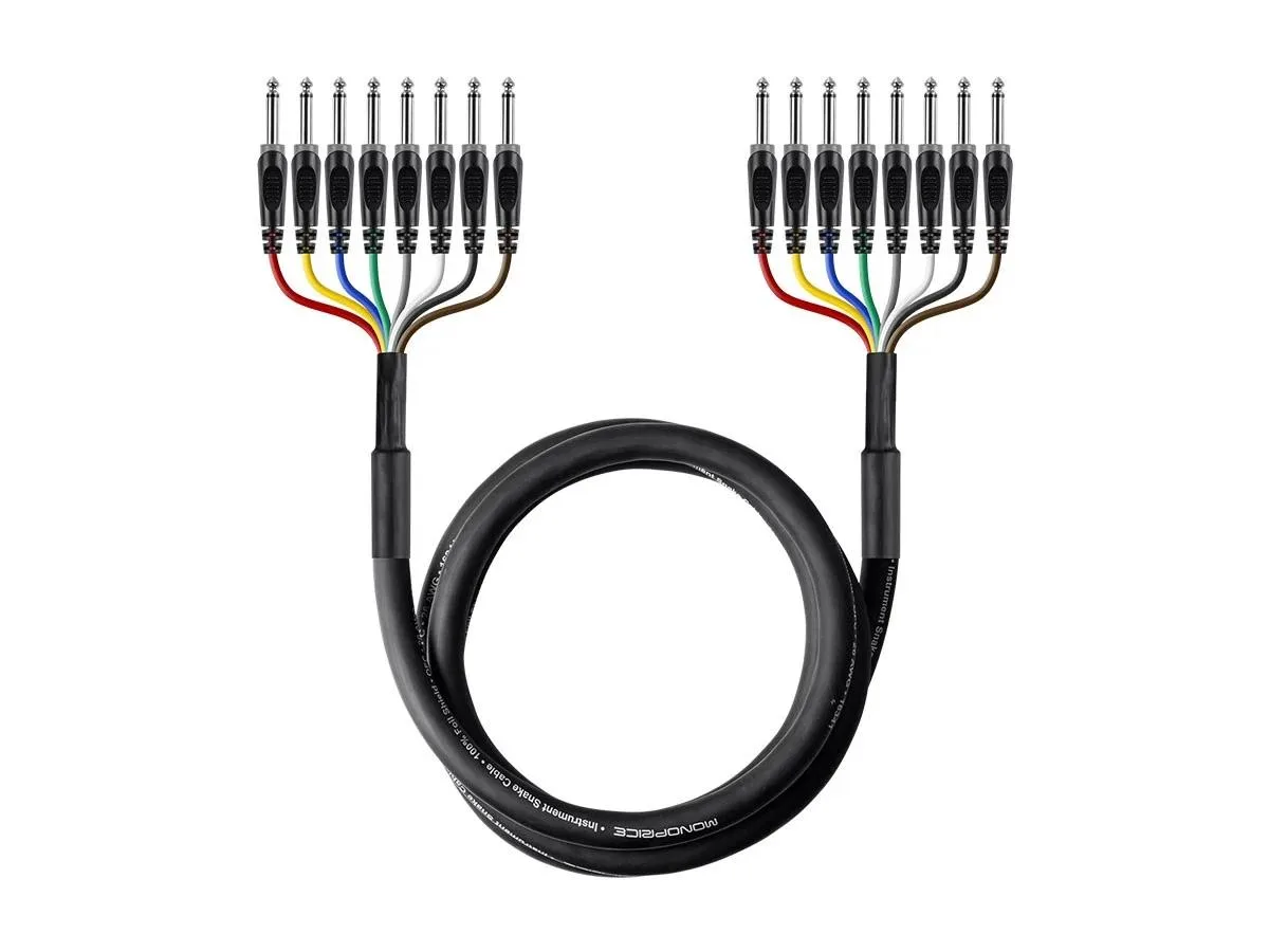 Monoprice Inc. Monoprice Inc. 601496 8-Channel 1/4" TS Male Snake Cable 26AWG 20 ft — product photo