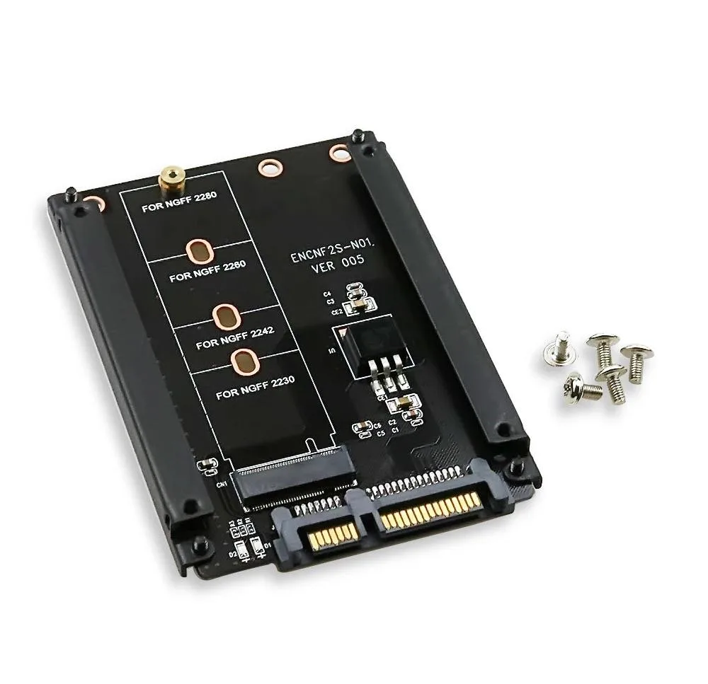 YEPLOOK YEPLOOK B+M Key M.2 NGFF to 2.5 SATA Adapter Card With Enclosure — product photo