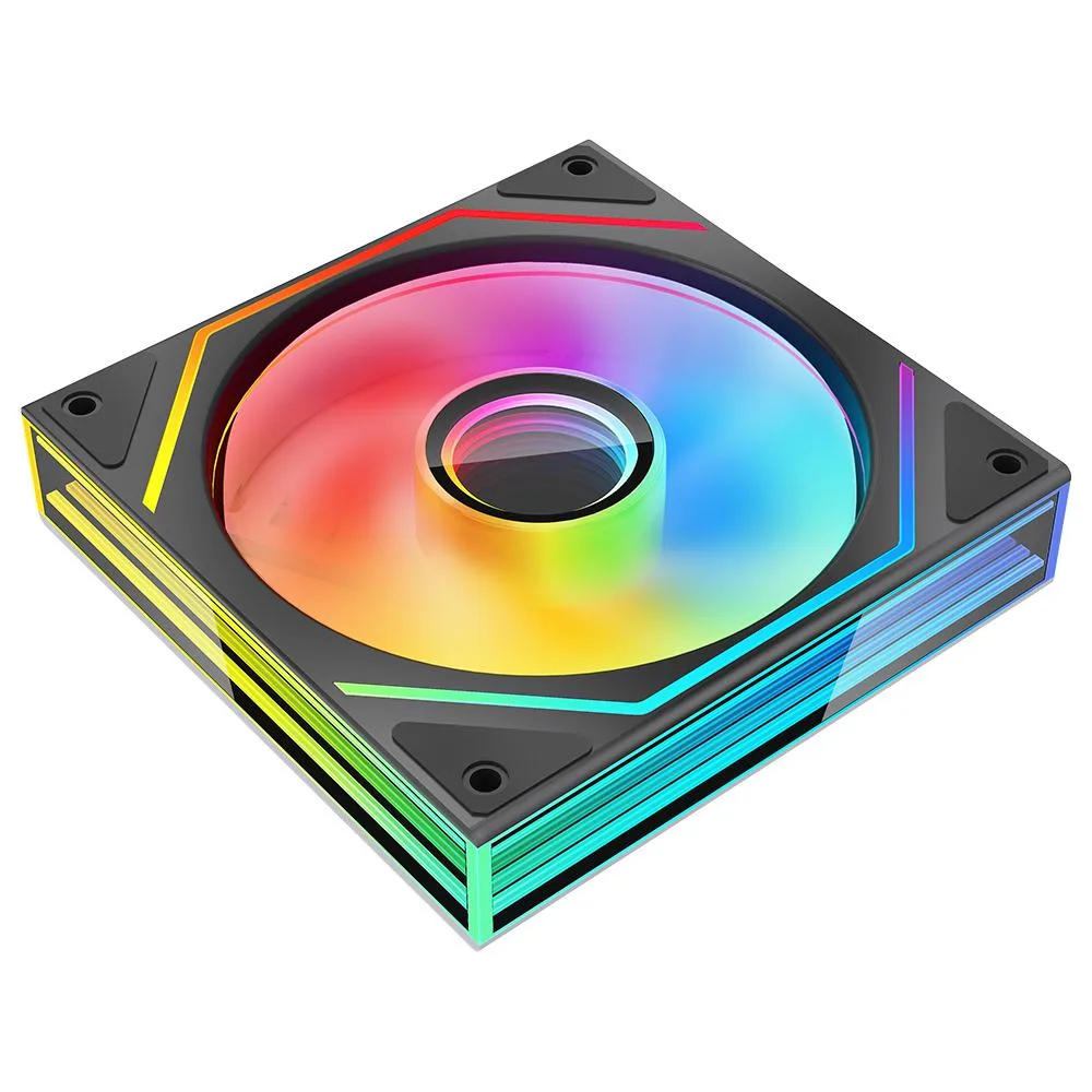 Jungle Leopard Jungle Leopard Prism6 MAX 120mm Reverse Blade ARGB Case Fan Black 1 Pack — product photo