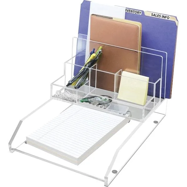 Kantek Kantek AD-245 Acrylic File Sorter Desk Organizer Transparent — product photo