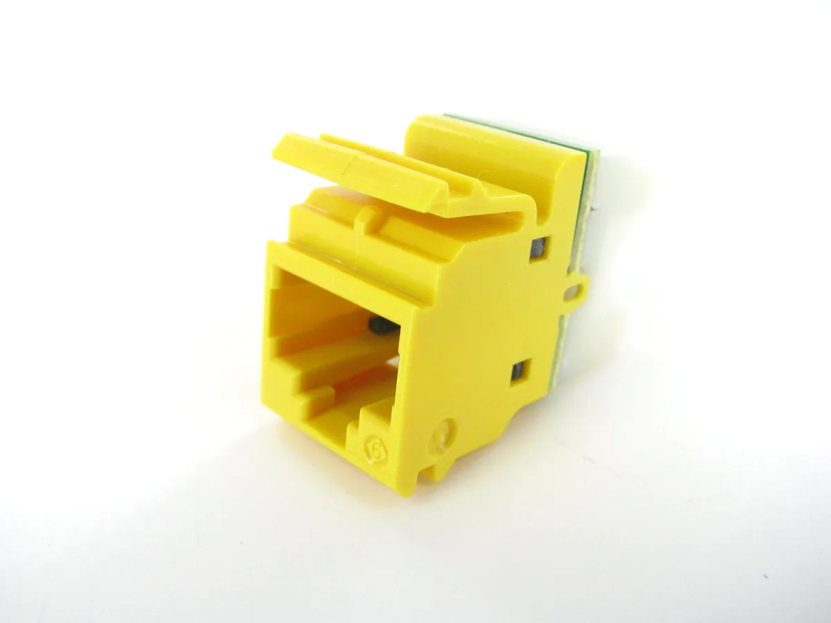 SIEMON SIEMON Cat6 RJ45 Flat Modular Jack Yellow — product photo