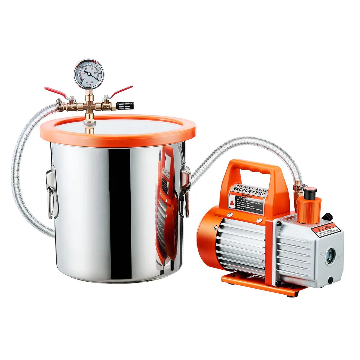VEVOR VEVOR 3.5 CFM Vacuum Chamber Kit 3 Gallon Stainless Steel — product photo