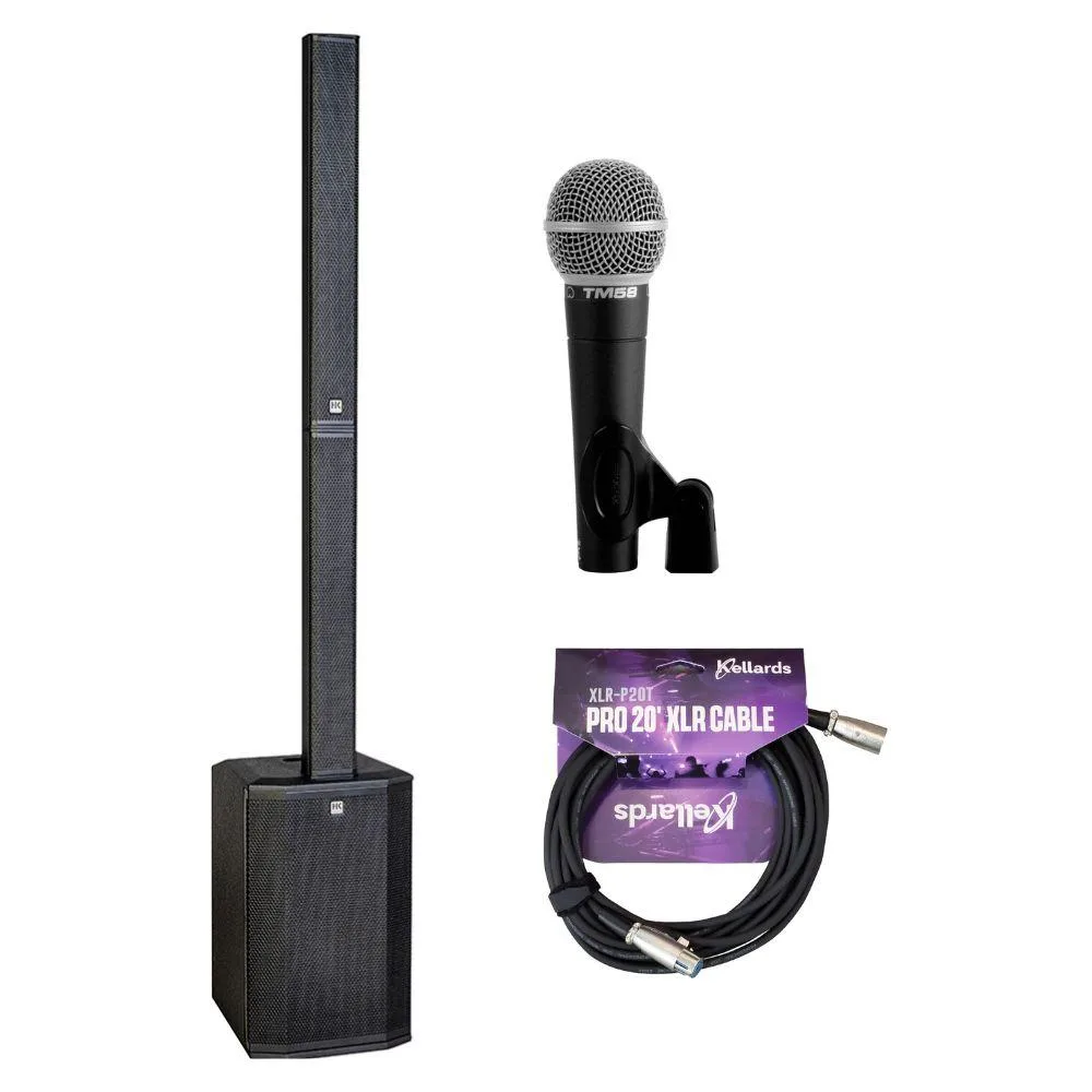 HK Audio HK Audio POLAR 12 MK2 2000W 12" Sub Bundle with Polsen M-85 Mic and 20 ft XLR Cable — product photo
